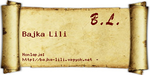 Bajka Lili névjegykártya